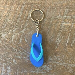 Blue Flip Flop Sandal Keychain